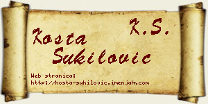 Kosta Šukilović vizit kartica